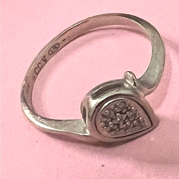 Vintage Tessler & Weiss 10K White Gold Diamond Ring